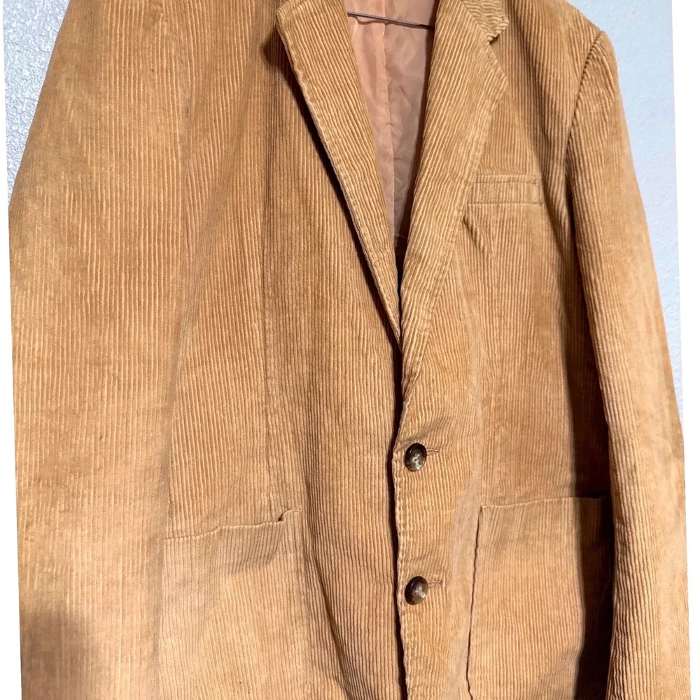 VTG Bertini for Fantastic International Mens Corduroy Sport Coat Blazer 42L‎